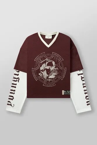 8035 Skull Mesh Jersey